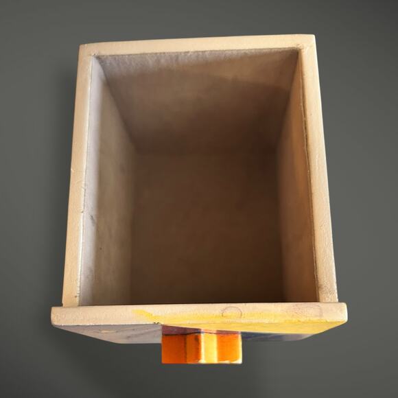 Vintage Wooden Moon and Stars Drawer Box Celestial Jewelry Organizer - Picture 8 of 8